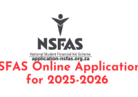 NSFAS Online Applications for 2025-2026