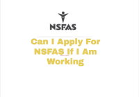 Can I Apply For NSFAS If I Am Working
