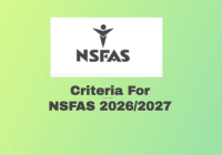 Criteria For NSFAS 2026/2027