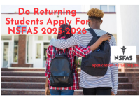 Do Returning Students Apply For NSFAS 2025-2026