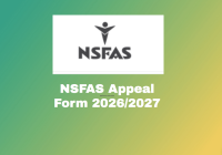 NSFAS Appeal Form 2026/2027
