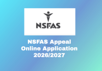 NSFAS Appeal Online Application 2026/2027