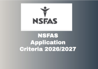 NSFAS Application Criteria 2026/2027