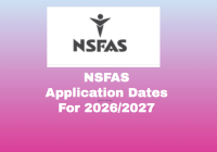 NSFAS Application Dates For 2026/2027