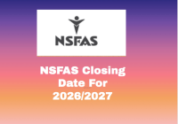 NSFAS Closing Date For 2026/2027