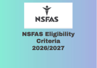 NSFAS Eligibility Criteria 2026/2027