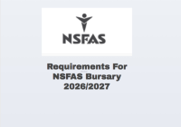 Requirements For NSFAS Bursary 2026/2027