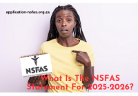 What Is The NSFAS Statement For 2025-2026?